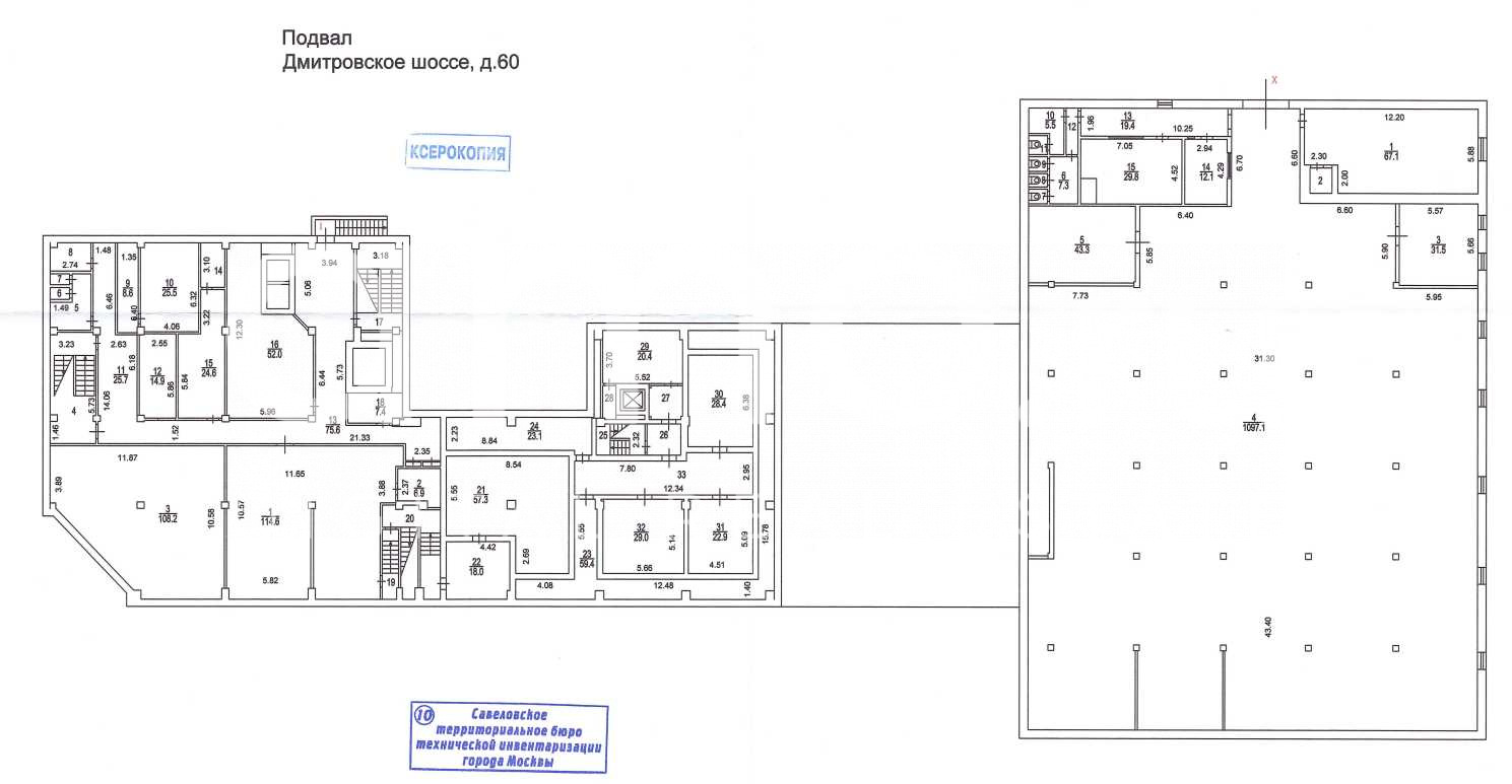 Планировка офиса 15 207 м², 1 этаж, БЦ «Селигер»
